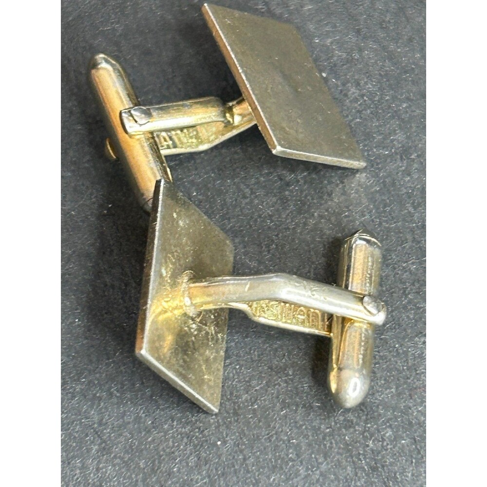 Swank Vintage Rectangular Cufflinks Signed Geomet… - image 4